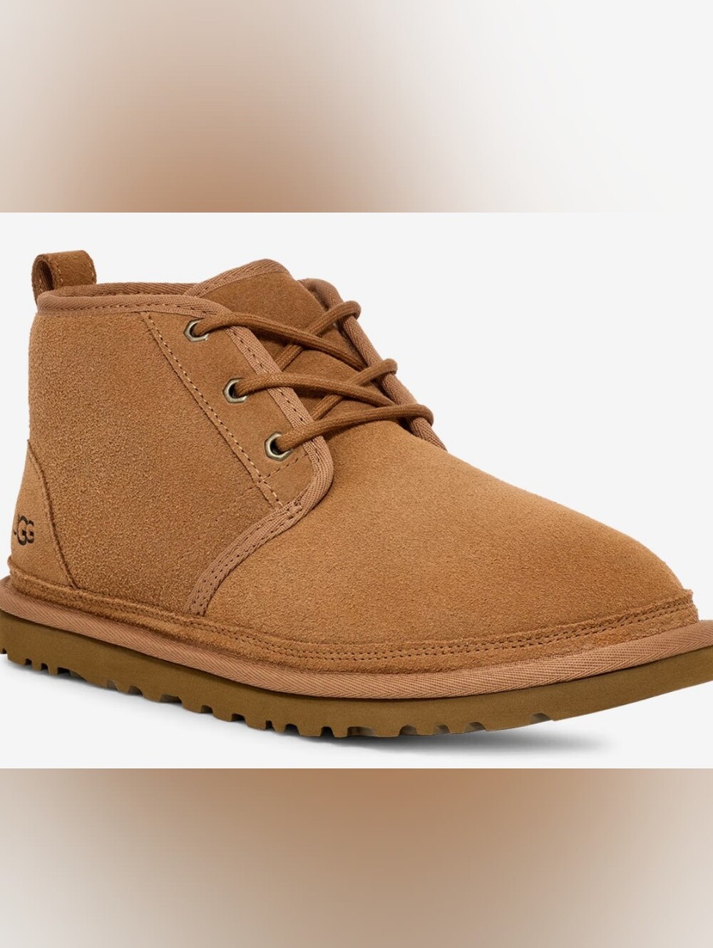 UGG Neumel Chestnut Suede Fur Shoes Men's Size 17 NWOT MSRP $150